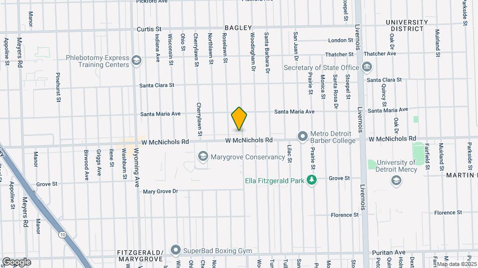 17125 Greenlawn St Map and Location Details