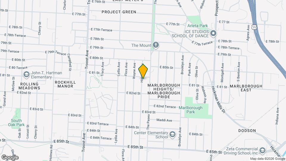 8107 Highland Ave Mapa y Detalles de la Ubicación