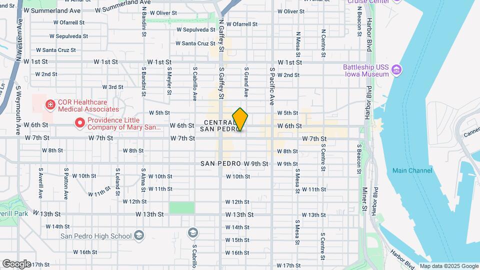 626 W 7th St Map and Location Details
