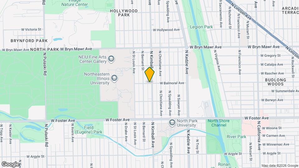 3411 W Balmoral Ave, Unit #2 Map and Location Details