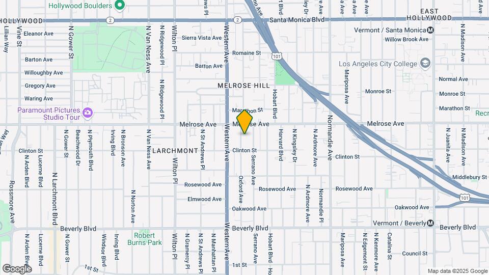 630-636 N Oxford Ave Map and Location Details