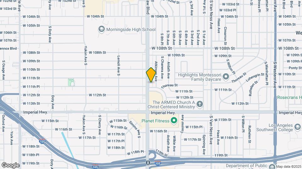 11126 Crenshaw Blvd Map and Location Details