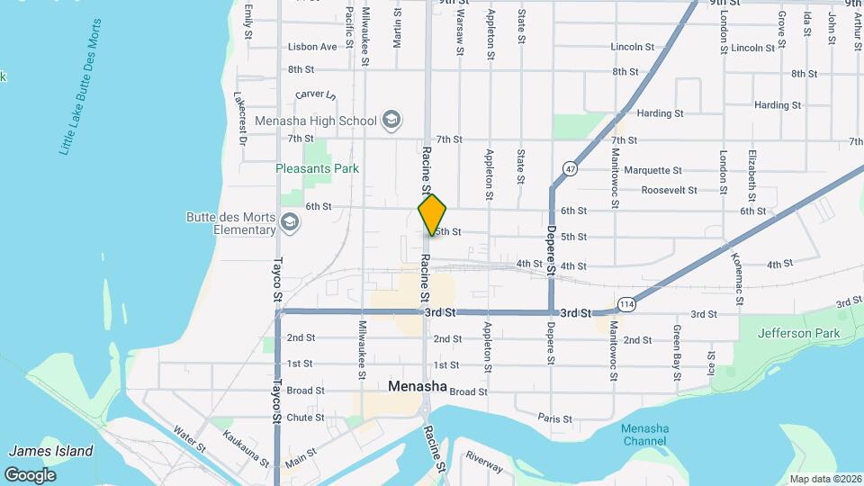 409 Racine St Map and Location Details