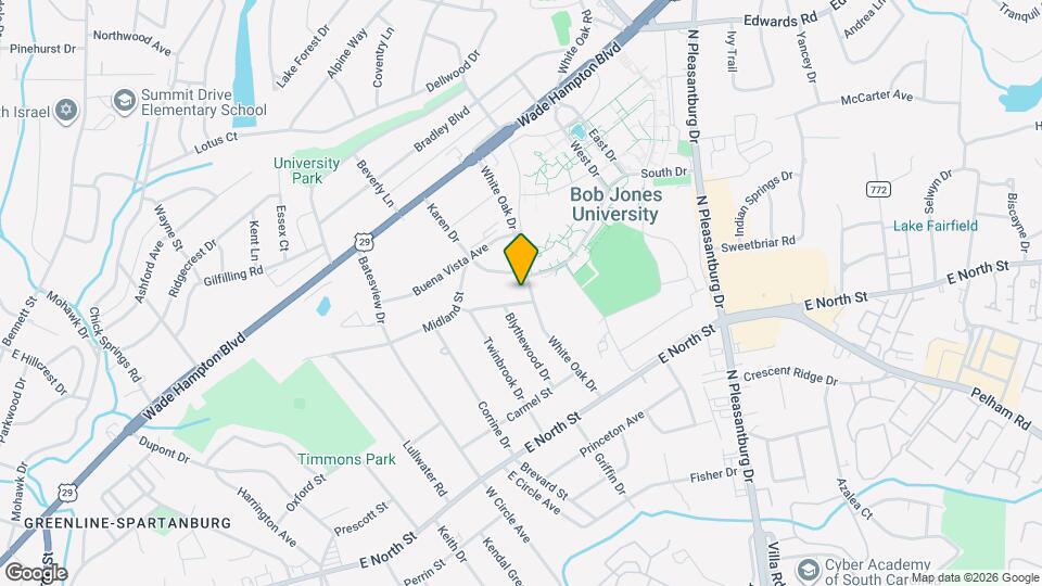 205 White Oak Dr, Unit B Map and Location Details