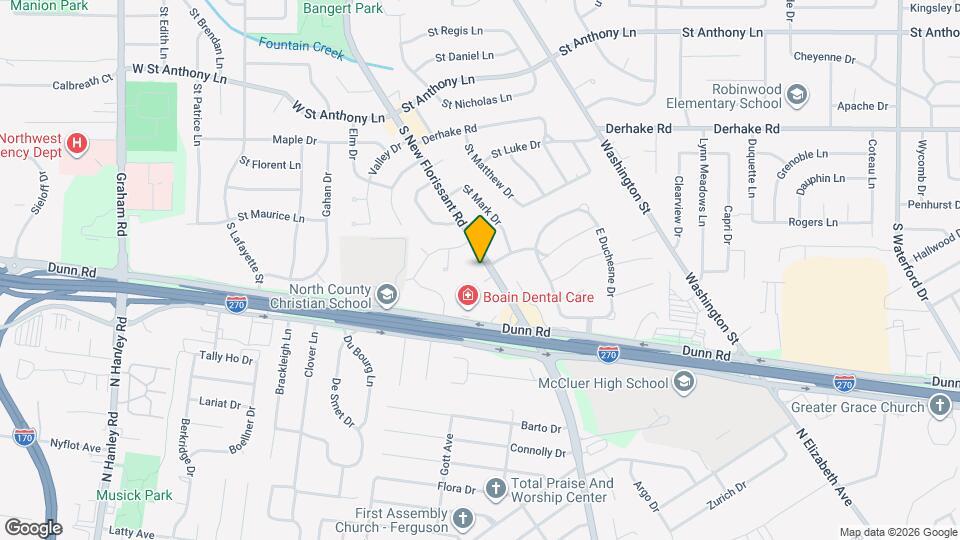 1305 S New Florissant Rd Mapa y Detalles de la Ubicación