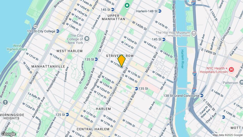 204 W 137th St Map and Location Details