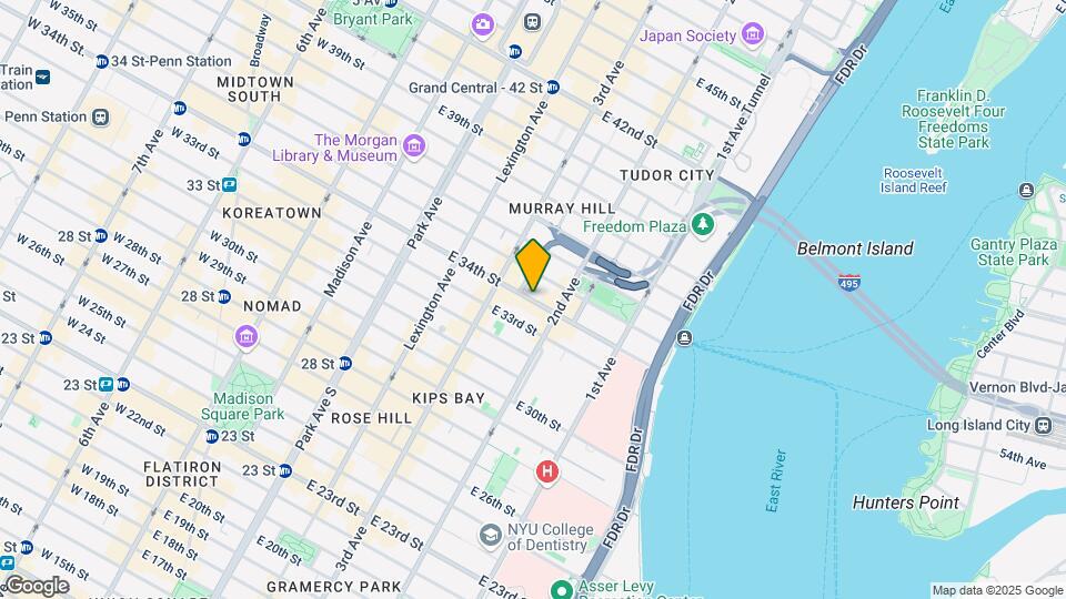 245 E 34th St Map and Location Details