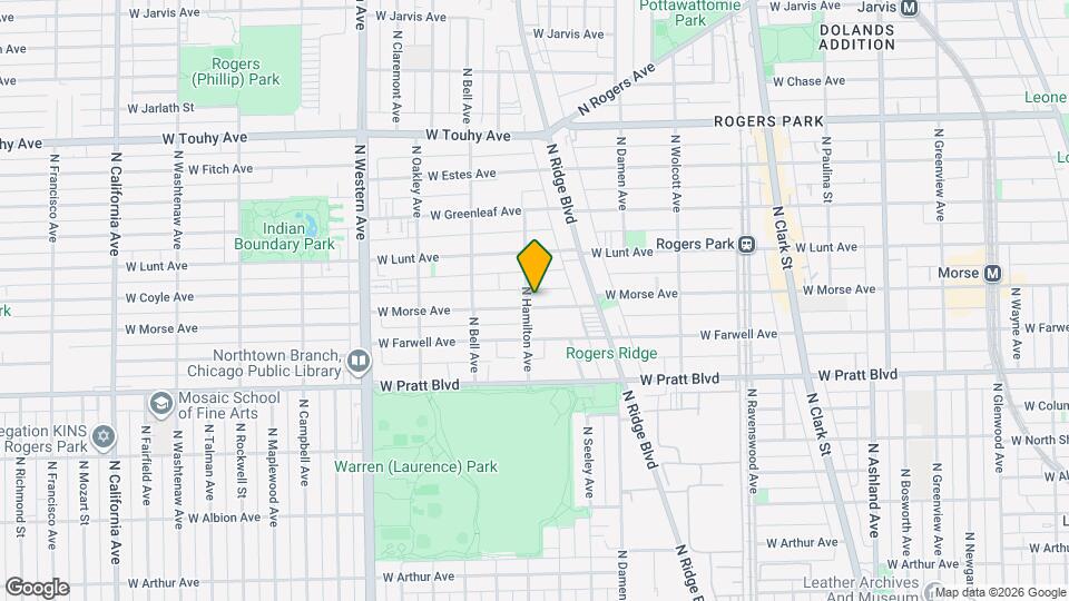6939 N Hamilton Ave Map and Location Details