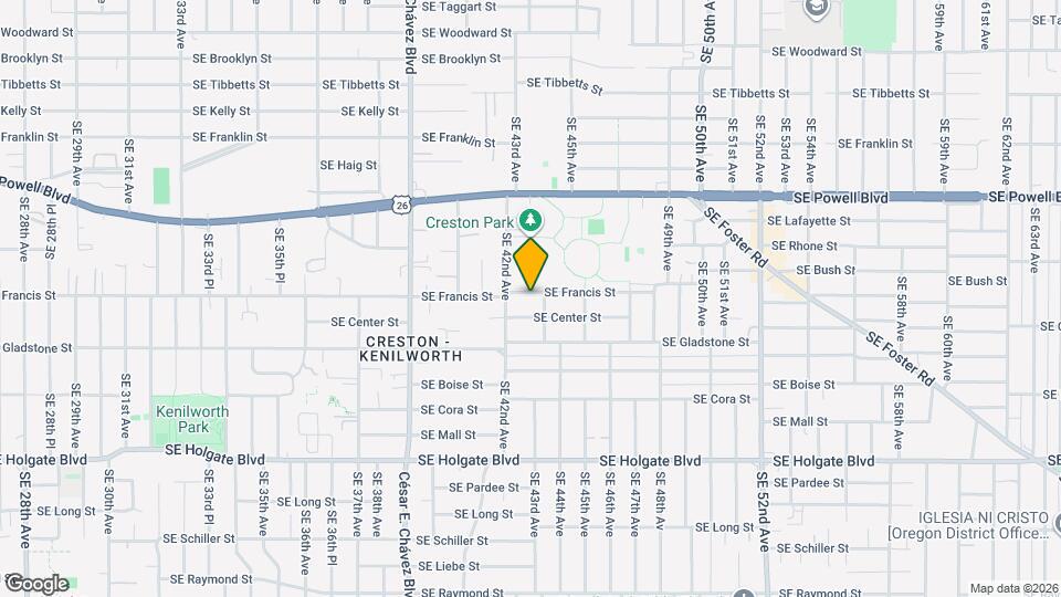 4230 SE Francis St Map and Location Details