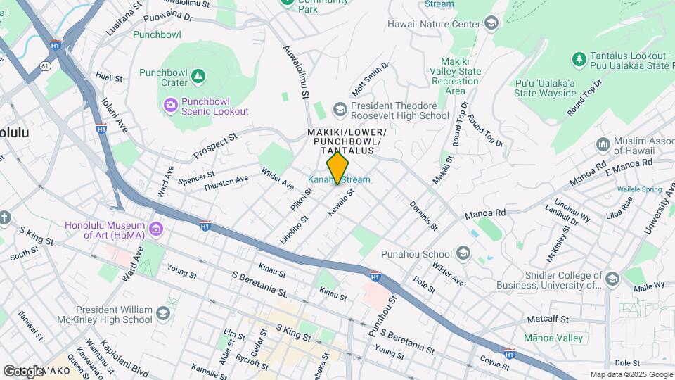 1631 Liholiho St Map and Location Details