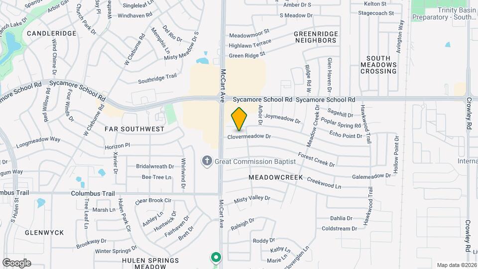 3308 Clovermeadow Dr Map and Location Details