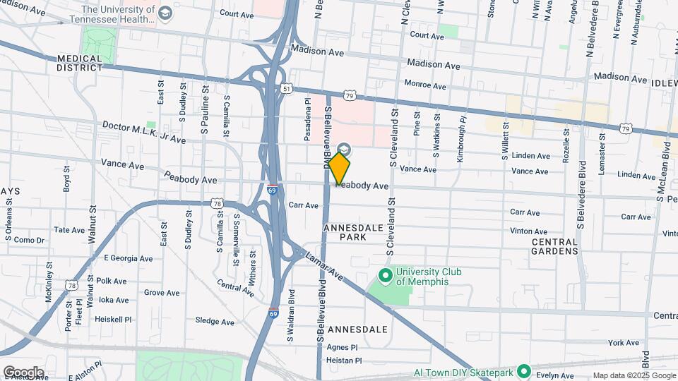 1245 Peabody Ave Map and Location Details