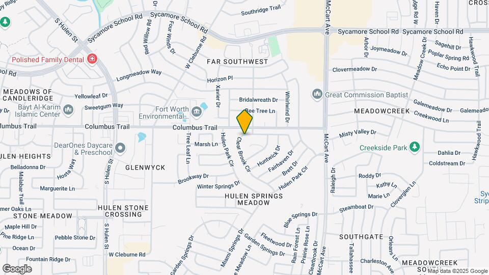 3813 Clear Brook Cir Map and Location Details