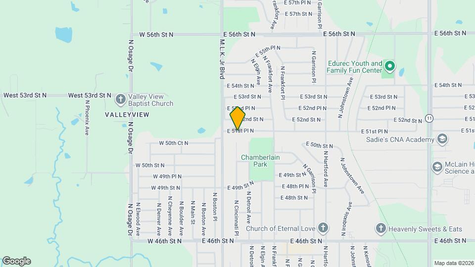 230 E 51st Pl N Map and Location Details