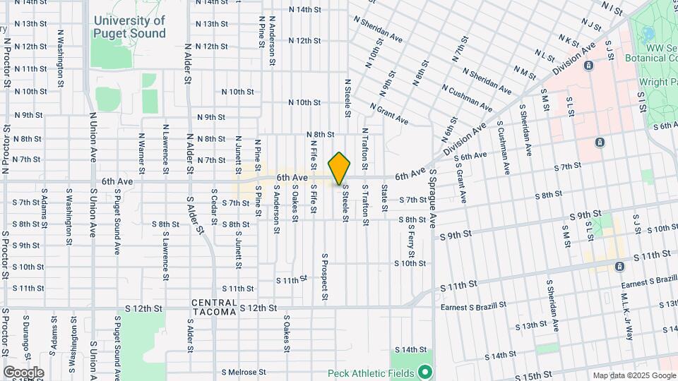614 S Steele St Mapa y Detalles de la Ubicación
