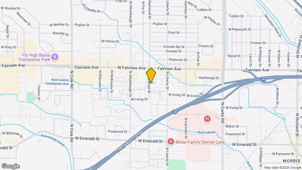 1402 N Raymond St Map and Location Details