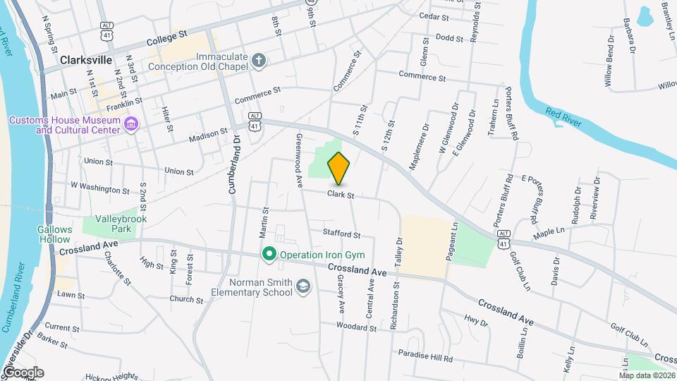 947 Clark St Map and Location Details