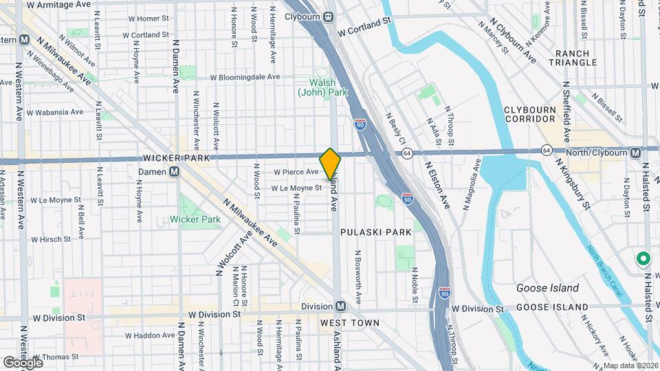 1512 N Ashland Ave Map and Location Details