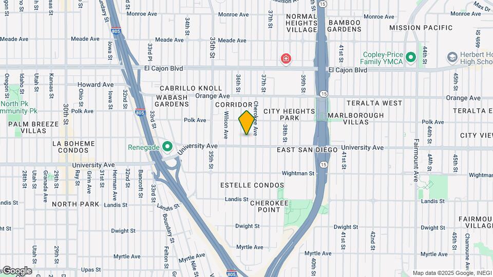 4021-4027 36th St Map and Location Details