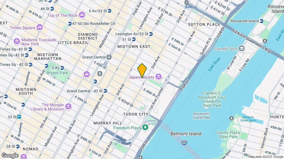 241 E 46th St Map and Location Details