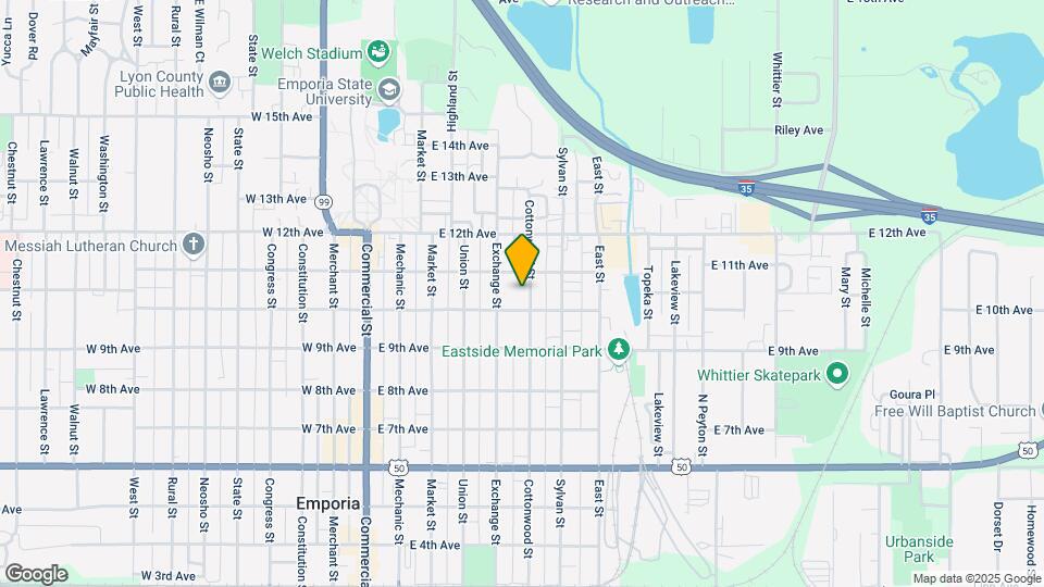 1011 Cottonwood St Map and Location Details