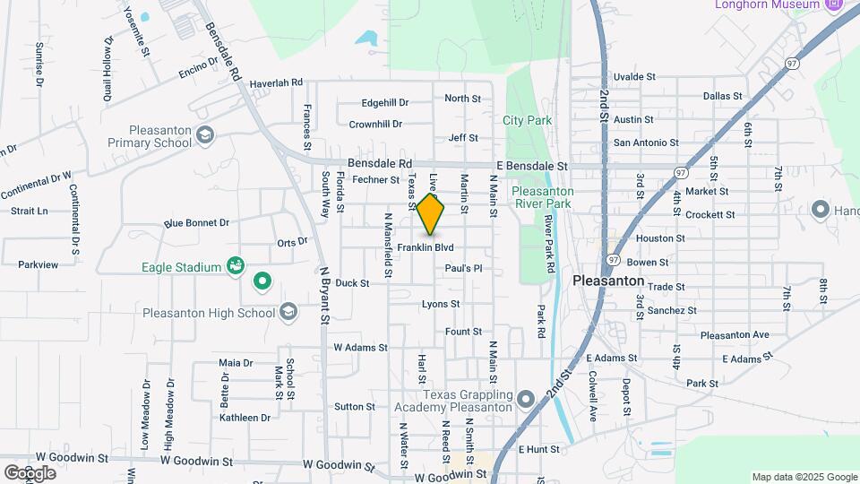 1101 Live Oak St Map and Location Details