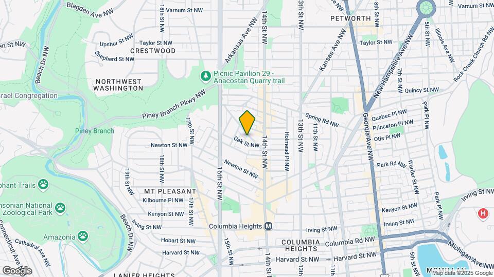 1436 Ogden St NW Mapa y Detalles de la Ubicación