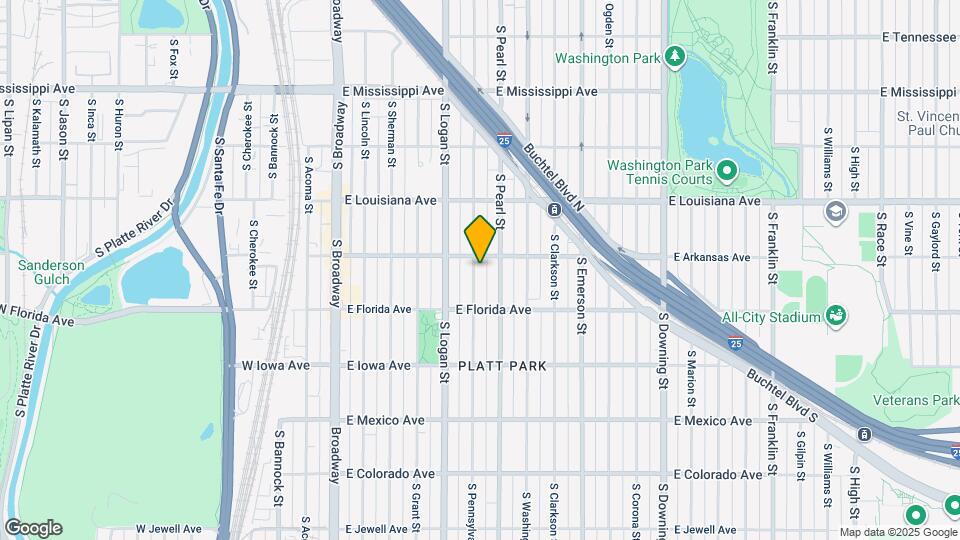 1426-1428 S Pennsylvania St Map and Location Details