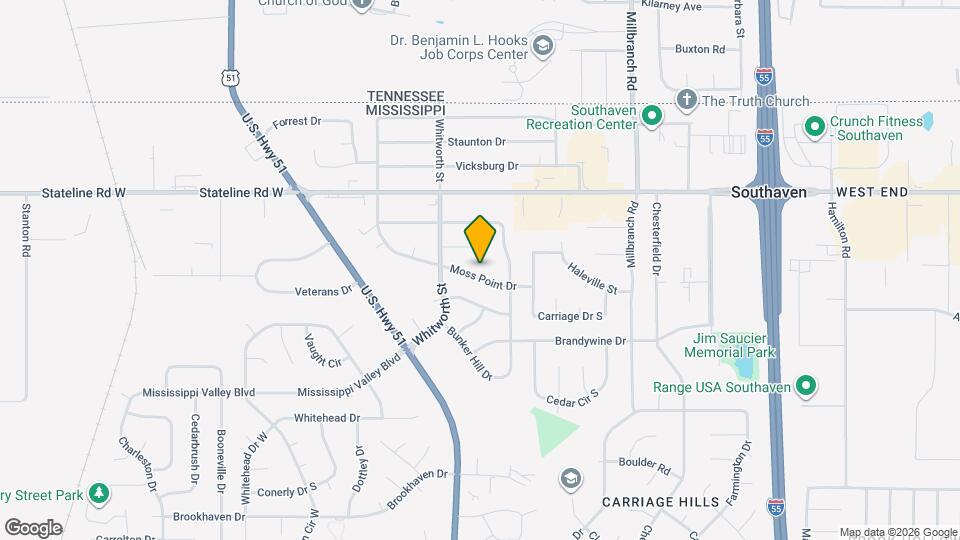 1402 Moss Point Dr Mapa y Detalles de la Ubicación