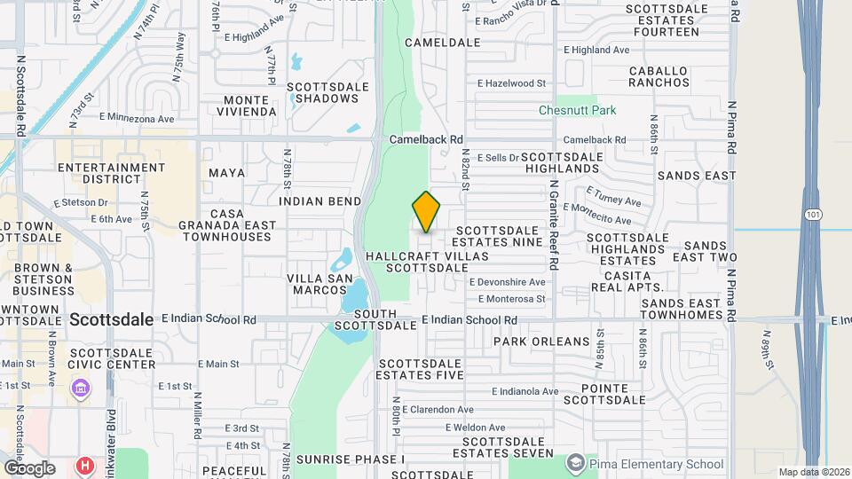 8063 E Glenrosa Ave Map and Location Details