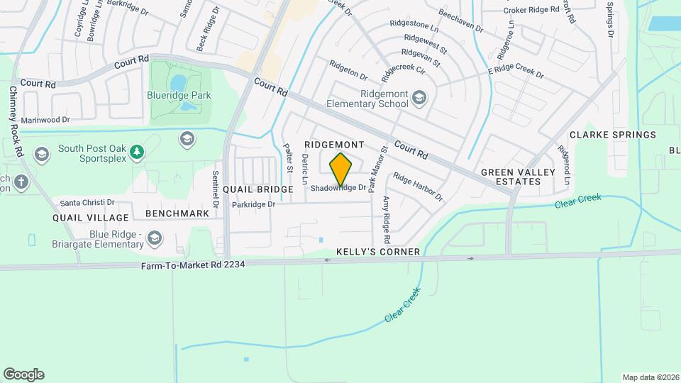 5039 Shadowridge Dr Map and Location Details