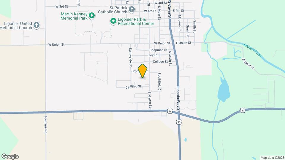 418 Cadillac St Map and Location Details