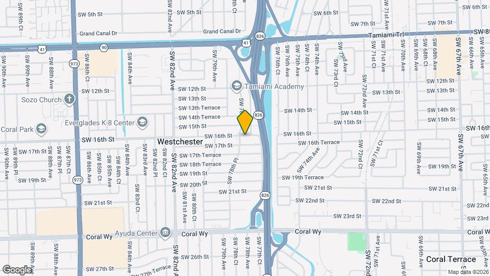 7750 SW 16th St Map and Location Details