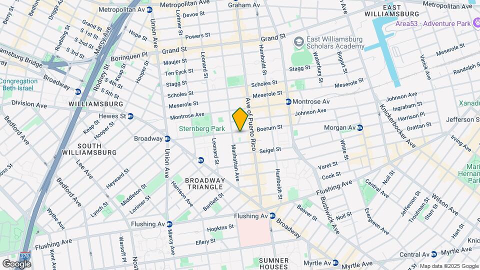 122 Boerum St Mapa y Detalles de la Ubicación