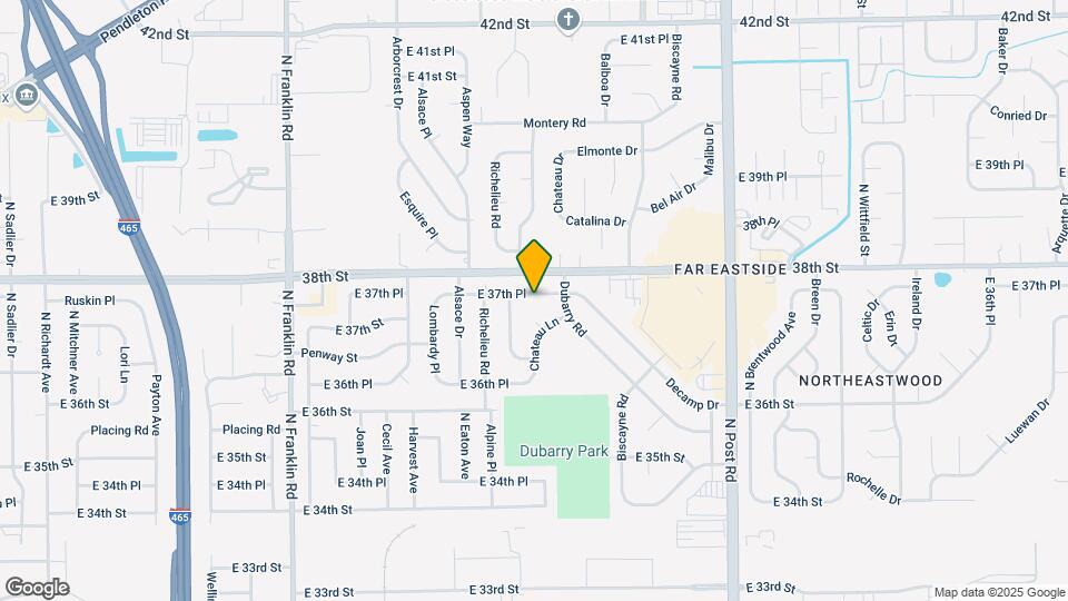 8525 E 37th Pl Map and Location Details