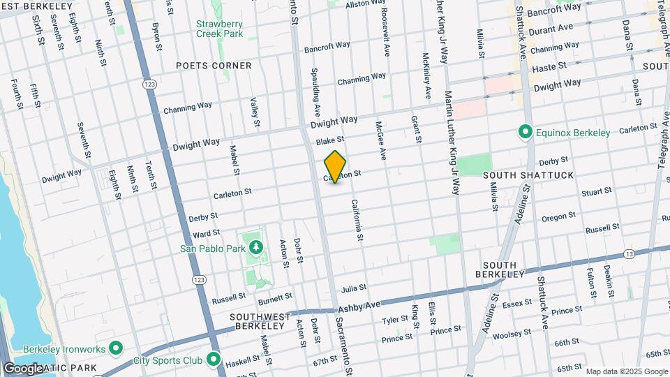 1525 Derby St Mapa y Detalles de la Ubicación