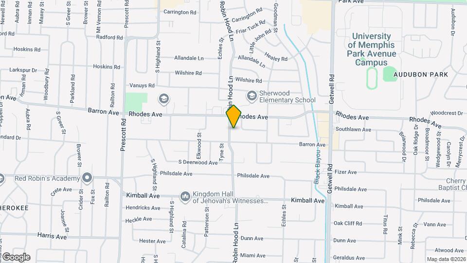 1240 Robin Hood Ln Map and Location Details