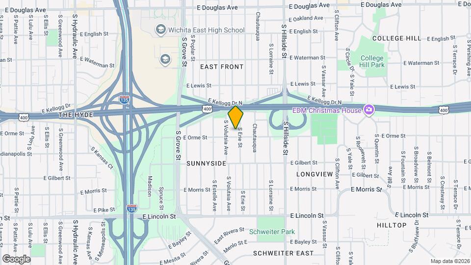 551 S Erie Ave Map and Location Details