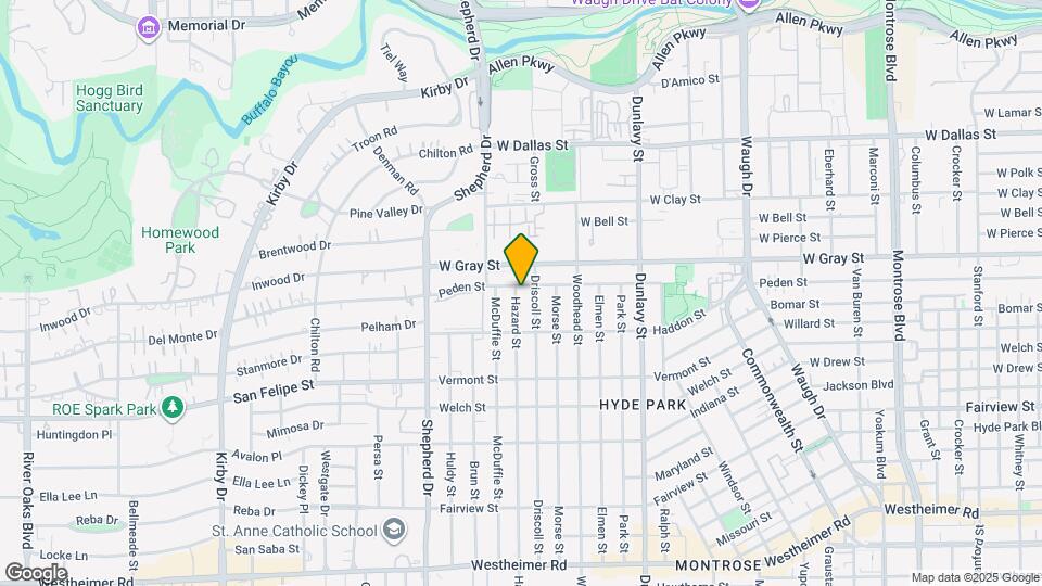 1963 Peden St Map and Location Details