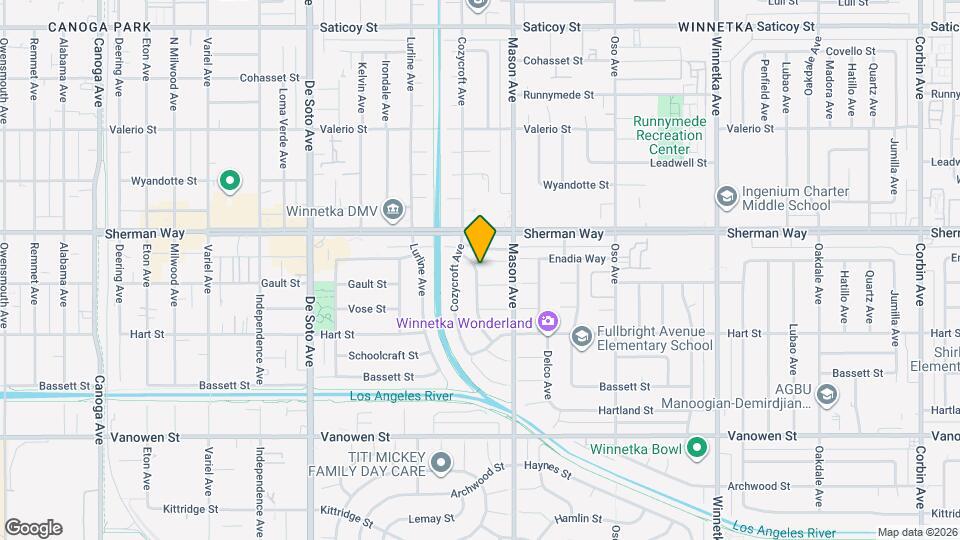 7118 1/2 Sunny Brae Ave Map and Location Details