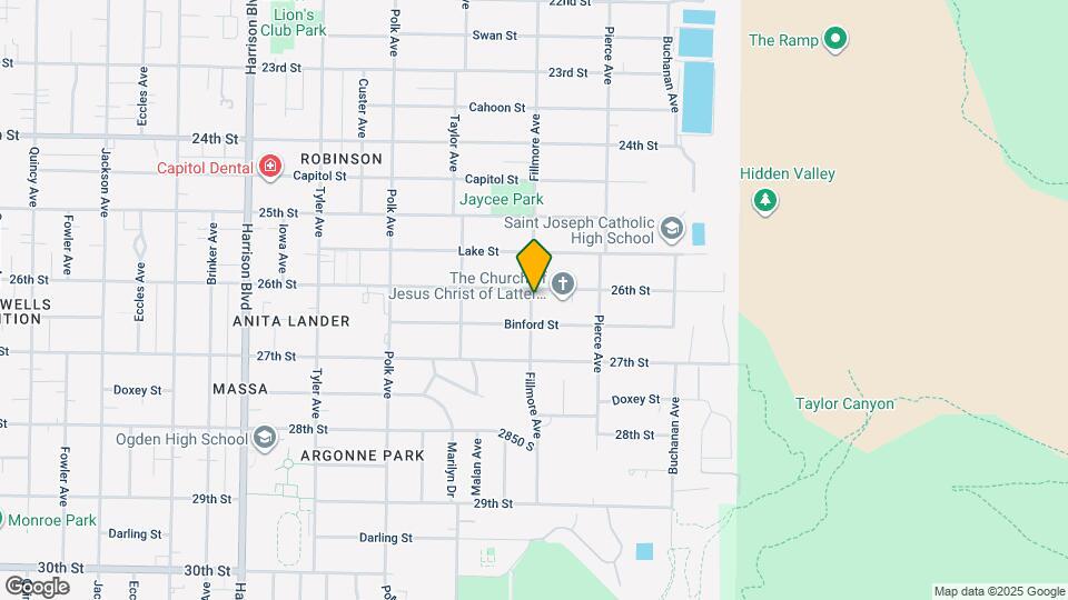 2606 Fillmore Ave Map and Location Details