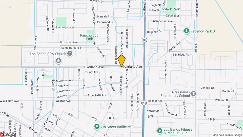1121 Overland Ave Map and Location Details