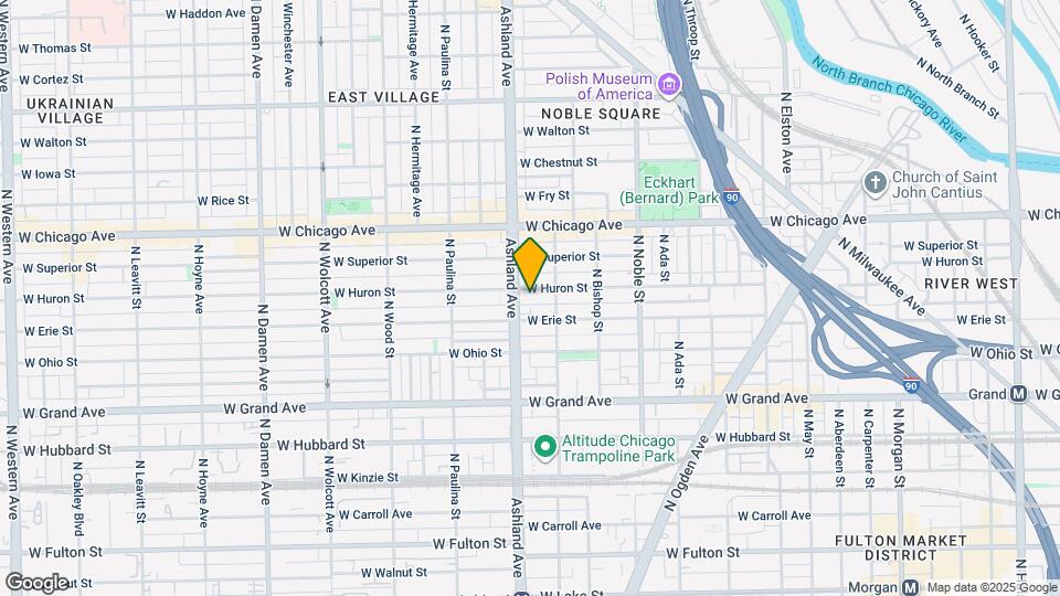 1523 W Huron St Map and Location Details