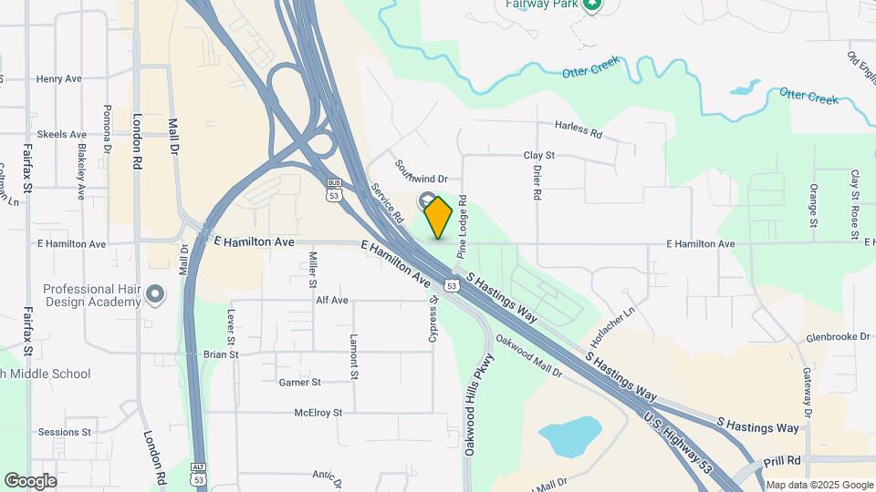 3807 E Hamilton Ave Map and Location Details