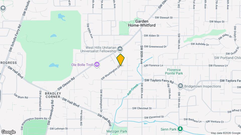 8780 SW Washington Dr Map and Location Details