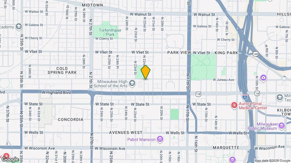 2135 W Juneau Ave, Unit 2135 w Juneau ave Mapa y Detalles de la Ubicación