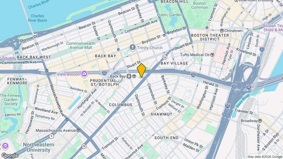 287 Columbus Ave, Unit 605 Map and Location Details