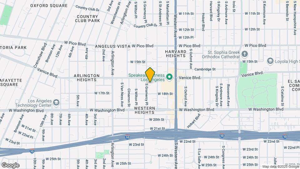 1624 S Gramercy Pl Map and Location Details