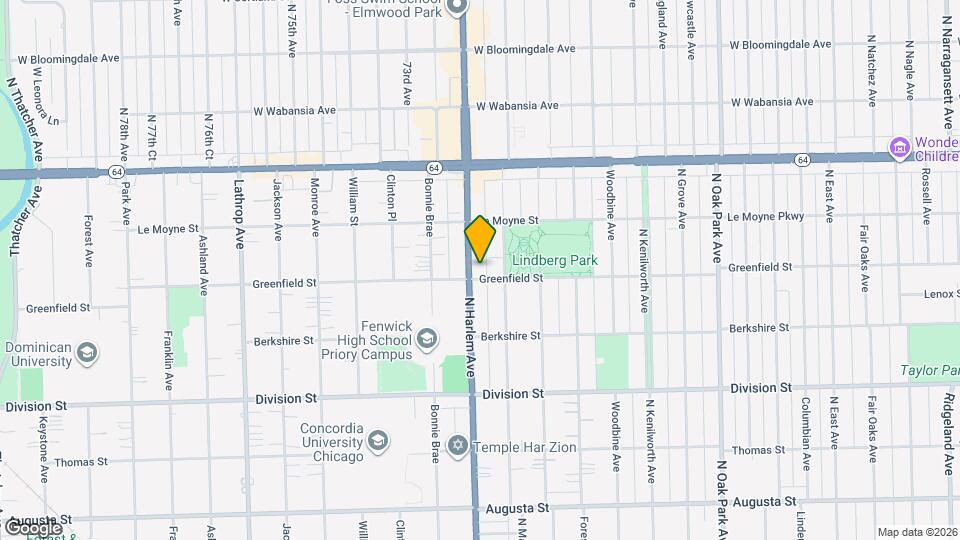 1407 N Harlem Ave Map and Location Details