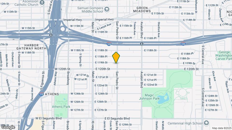 11901 S San Pedro St Map and Location Details